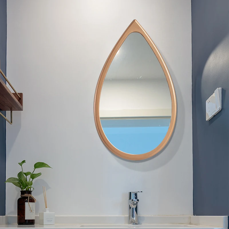 

Зеркало в европейском стиле для ванной комнаты креативное зеркало в форме капли настенное зеркало для ванной настенное простое туалетное зеркало