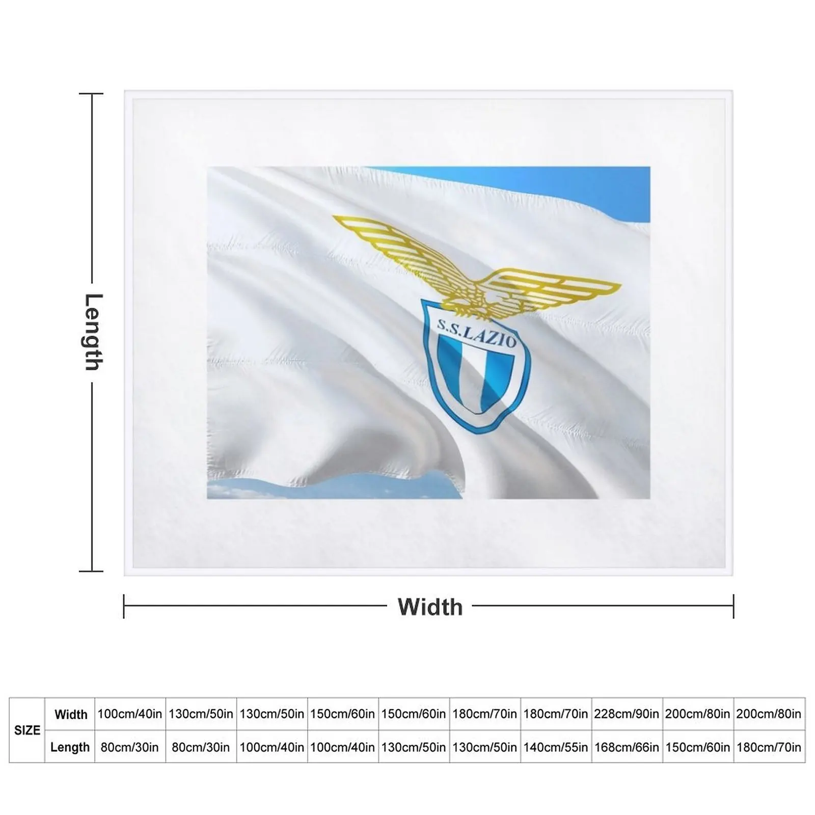 S.S. Lazio Плед Волосы Тяжелые милые клетчатые полярные одеяла