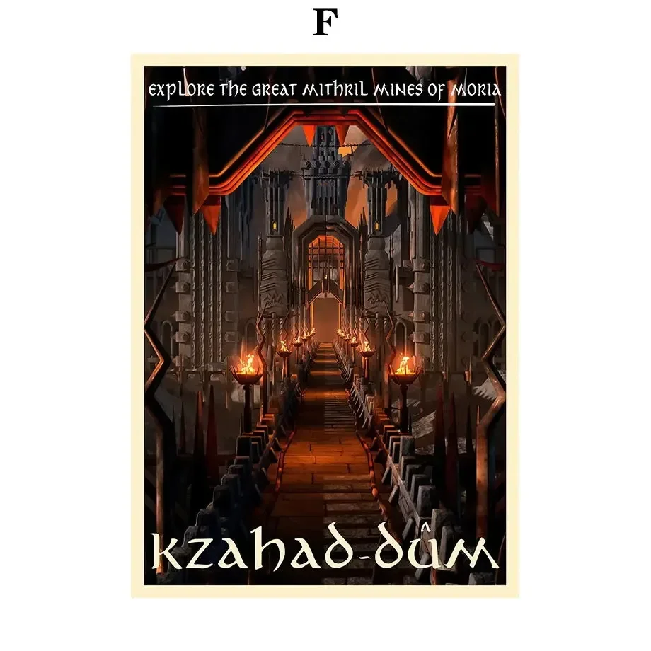 

Скандинавский Винтажный Постер «Властелин Колец» «Путешествие В Средиземье» Фильм Художественный Декор Стен Печать На Холсте ...