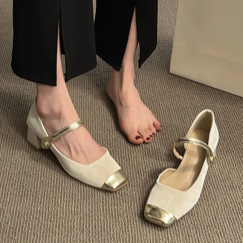 

Туфли женские универсальные с квадратным носком, удобная и Элегантная Модная классическая обувь в ретро стиле, новая летняя римская обувь и...