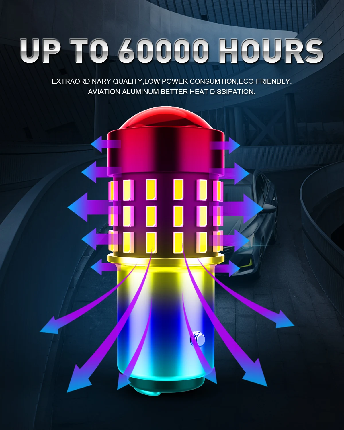 2 шт. Автомобильные светодиодные лампы 1157 Bay15d 7507 P21/5 Вт 12 В