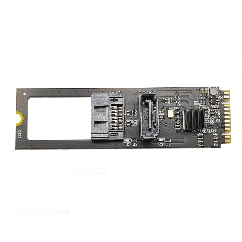 Переходная карта NVME в двойной контроллер SATA M.2 SATA3.0 6G Конвертер жесткого диска Key-M