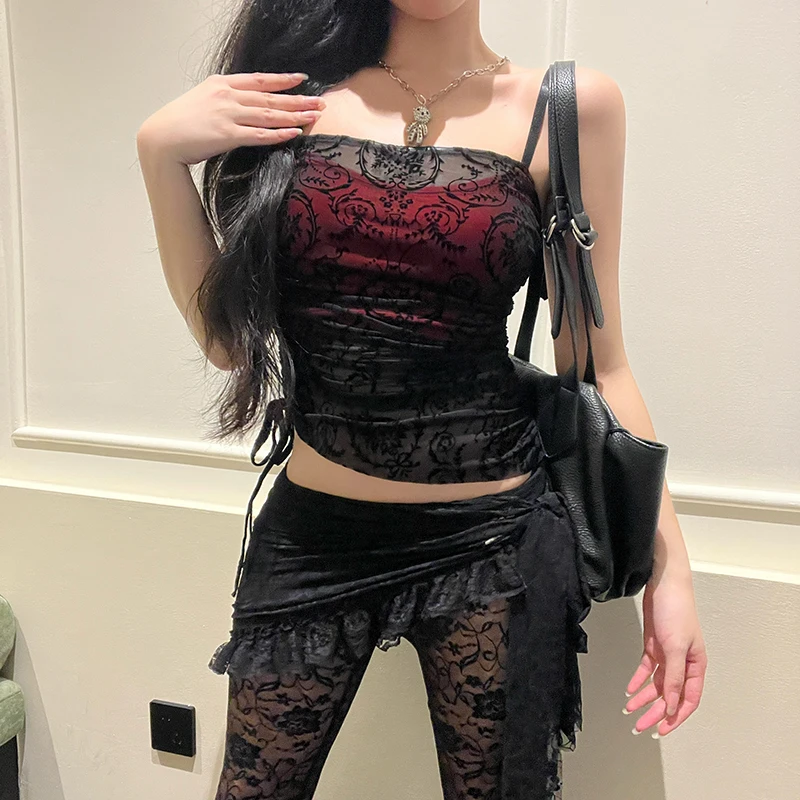 Женский винтажный топ с открытой спиной без рукавов