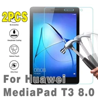 2pcs tablet tempered glass screen protector cover for huawei mediapad t3 8 0 inch full coverage screen for matepad t3 8 0