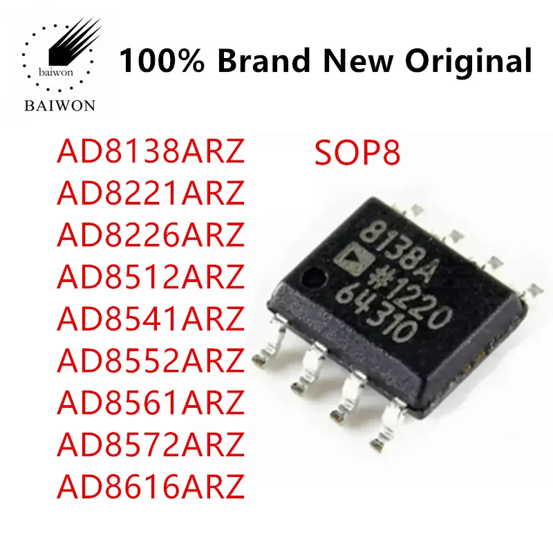 

Original Chip AD8138ARZ AD8221ARZ AD8226 AD8512ARZ AD8541ARZ AD8552ARZ AD8561ARZ AD8572 AD8616ARZ SOP8