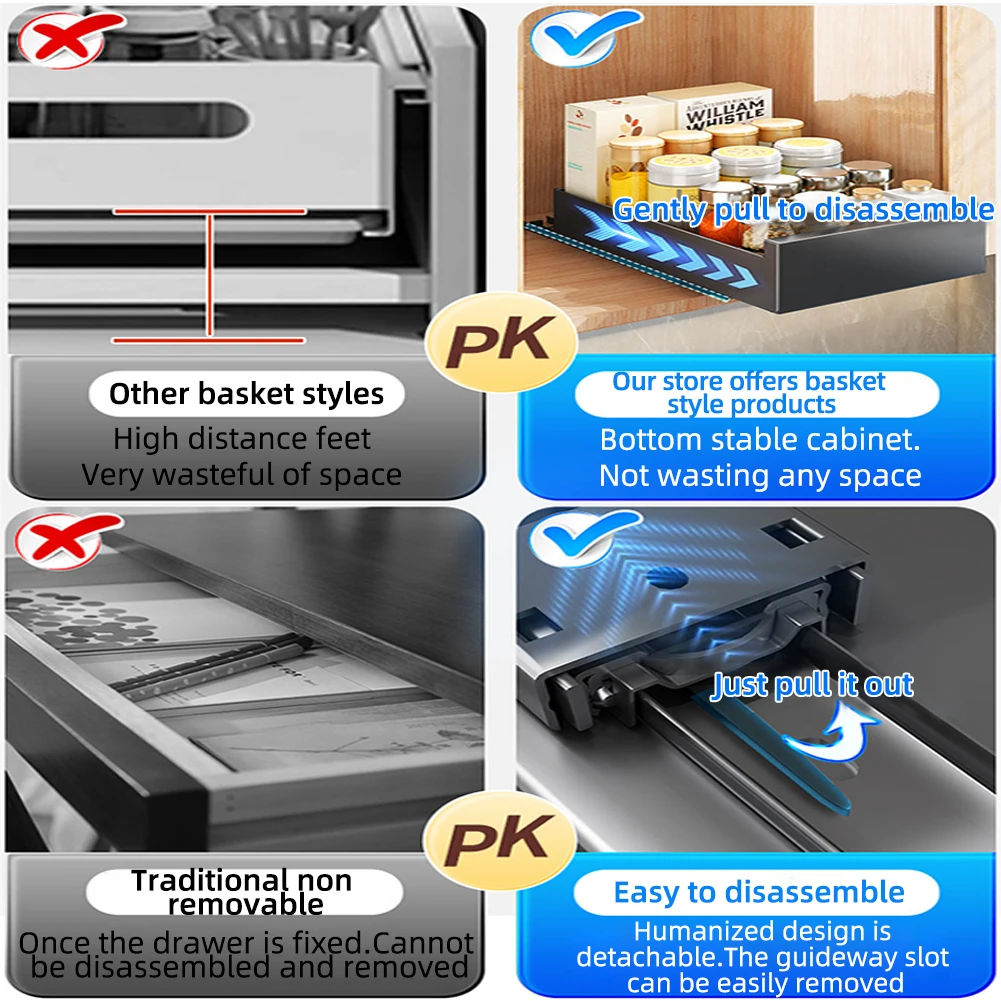 Выдвижной шкаф-органайзер выдвижные ящики из углеродистой стали для шкафов