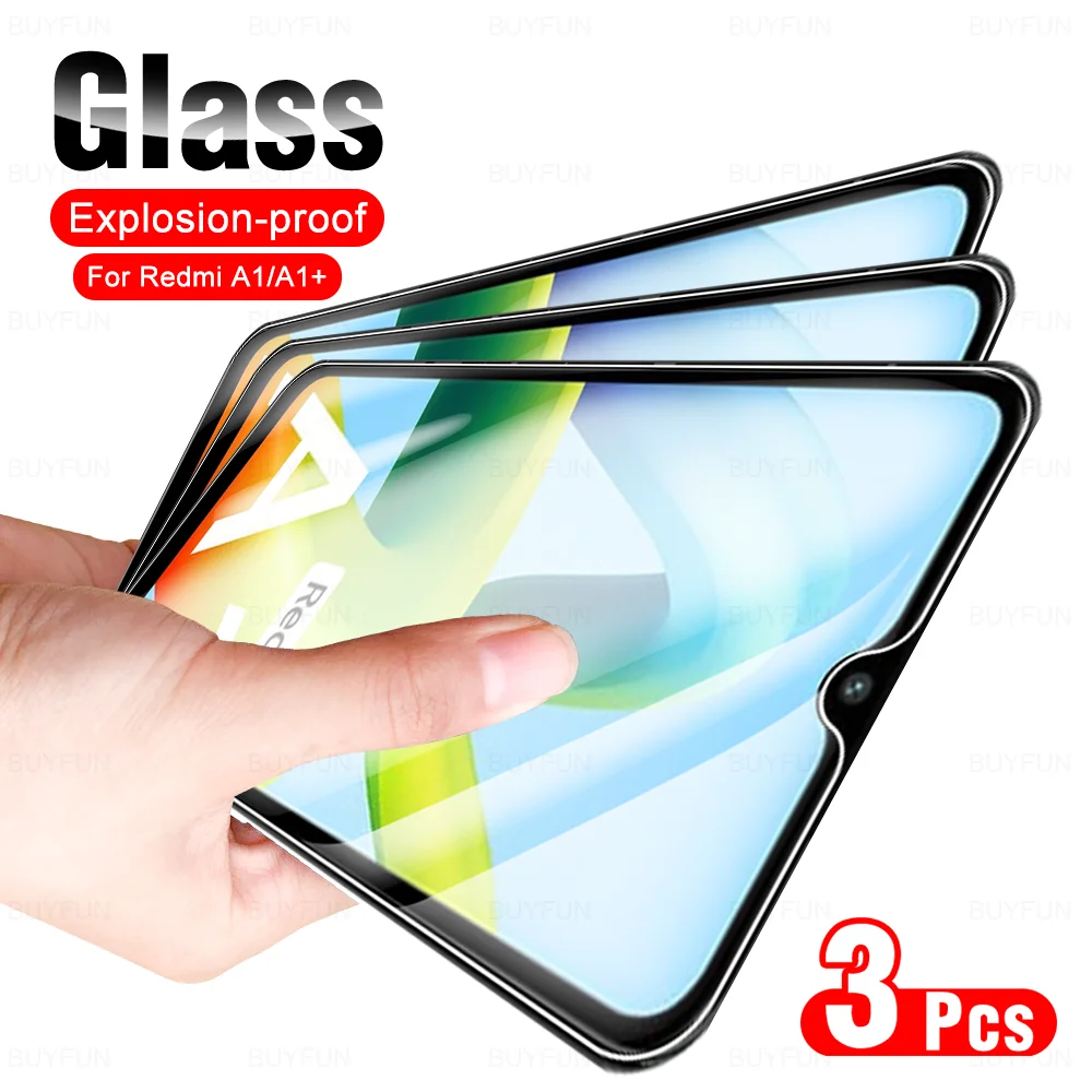 

Glass Film For Xiaomi Redmi A1 Glass For Mi RedmiA1 Plus 4G 3PCS Tempered Glass MiA1 A 1 A1Plus A1+ 6.52'' 2022 Screen Protector