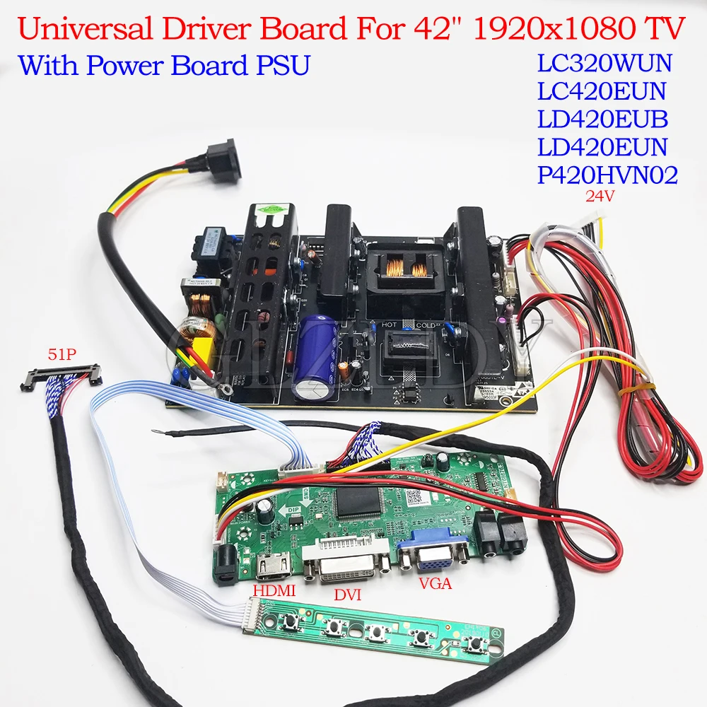 LD420EUB LD420EUN P420HVN02 1920X1080 5-контактный экран ЖК-контроллер плата драйвера комплект