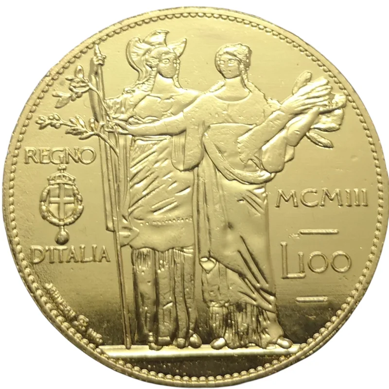 

Копия монеты 100 Lire-Vittorio Emanuele III 1903 года