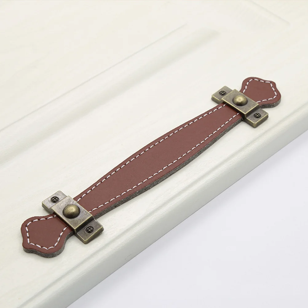 

Handle Handles Cabinet Drawerpulls Furniture Suitcase Style Trunk Door Luggage Retro Knobs Pu Knob Dresser Surface Vintage