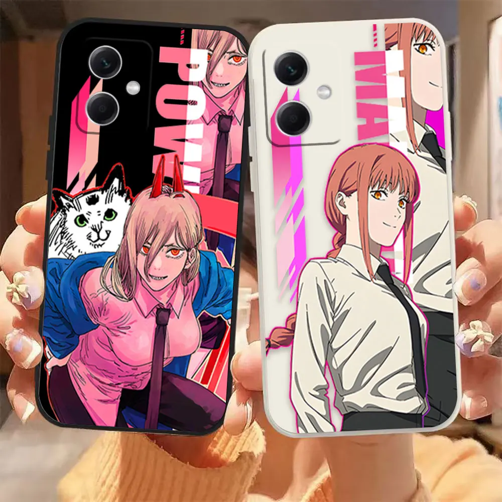 

Anime Chainsaw Man Power Case For Redmi Note 12 11 11T 11R 11E 11S 10 9 9S 8 7 7S PRO PLUS 4G 5G Colour Liquid Case Funda Shell