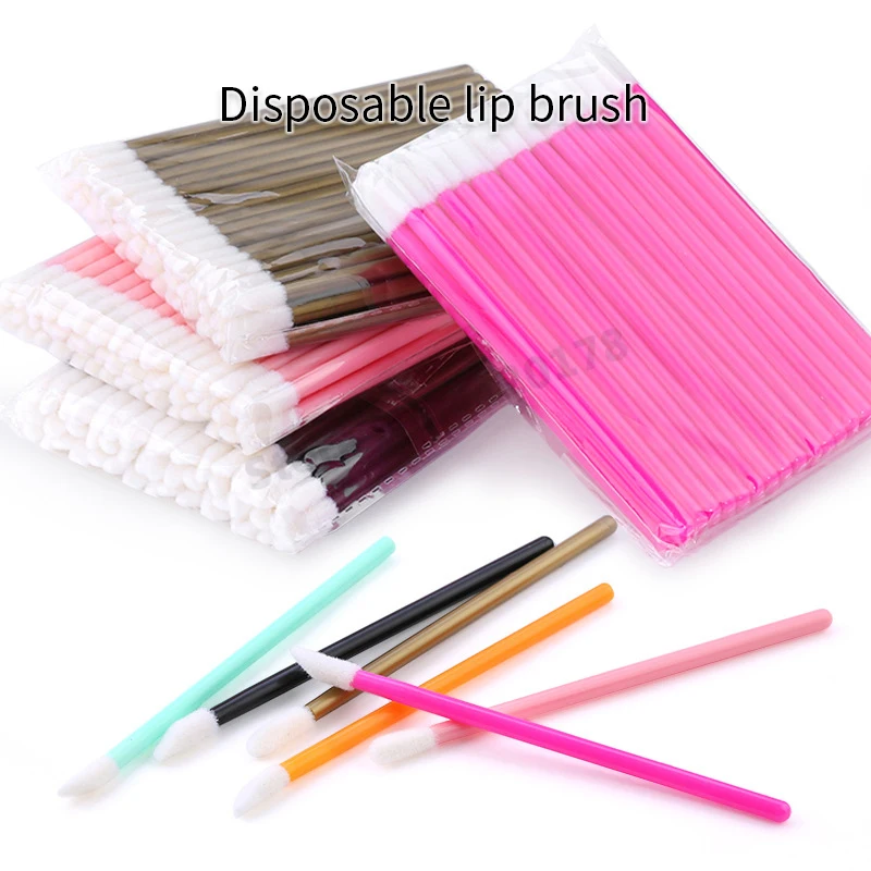 

50/100pcs Wool Fiber Crystal Eyelash Makeup Brush Diamond Handle Mascara Wands Multiple Colour Eyelash Extension Makeup Tool