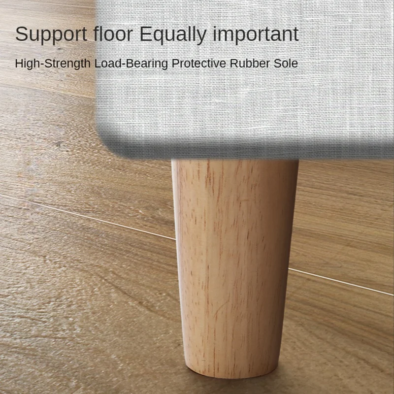 Wood 4 Inch Furniture Legs Set Of Round Solid Mid Couch Feet Replacement For Sofa Dresser Cabinet Bed Home DIY