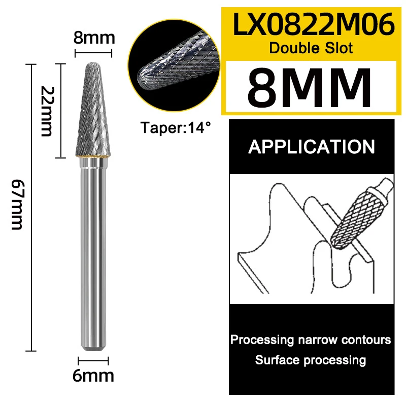 

Chowmaster Твердосплавные борфрезы 6 мм LX