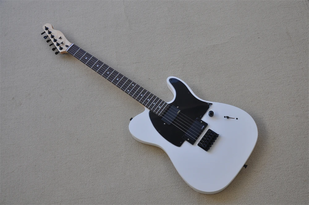 

Hot Sale tele guitar white TL guitar locking knobs rosewood fingerboard Black Pickguard Black hardware real photos in stock 41