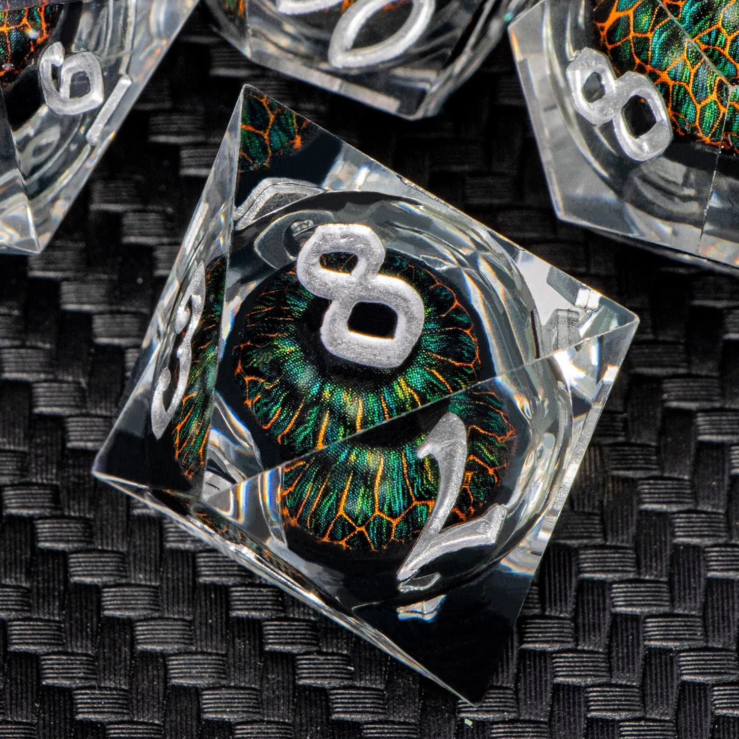 Набор костей D + Liquid Flow Eye и волшебное кольцо острые края полигедральные кости для