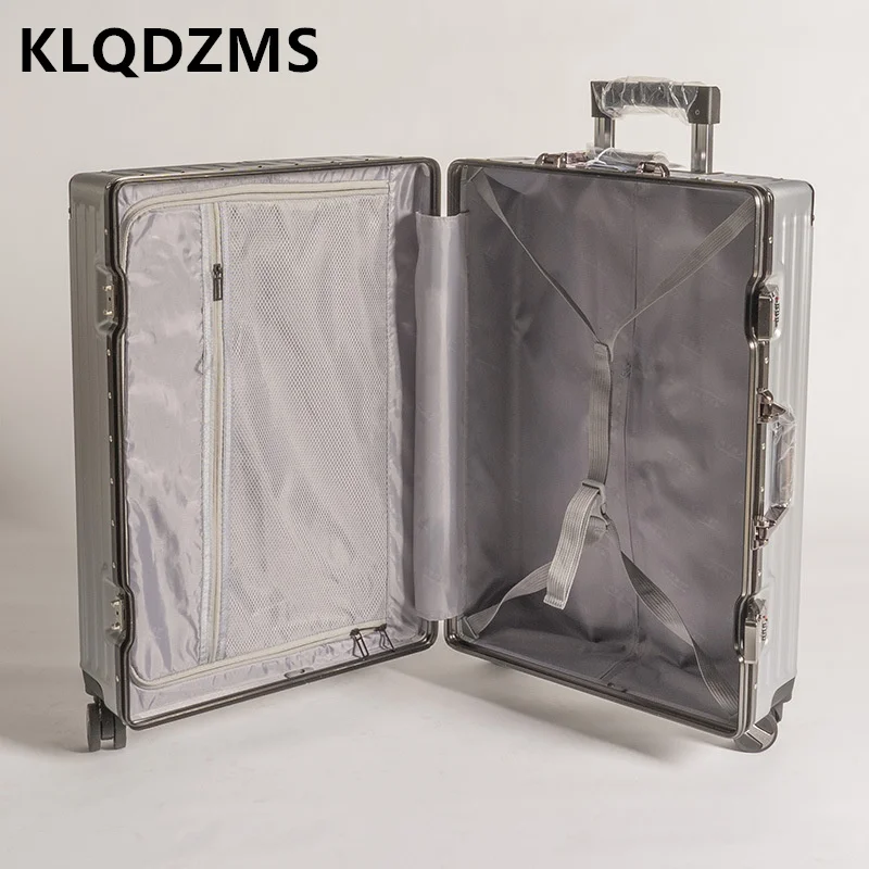 KLQDZMS High-quality Business Series Suitcase Silent Universal Wheel Anti-scratch Trolley Case Men's 20 Inch 24 Inch Luggage