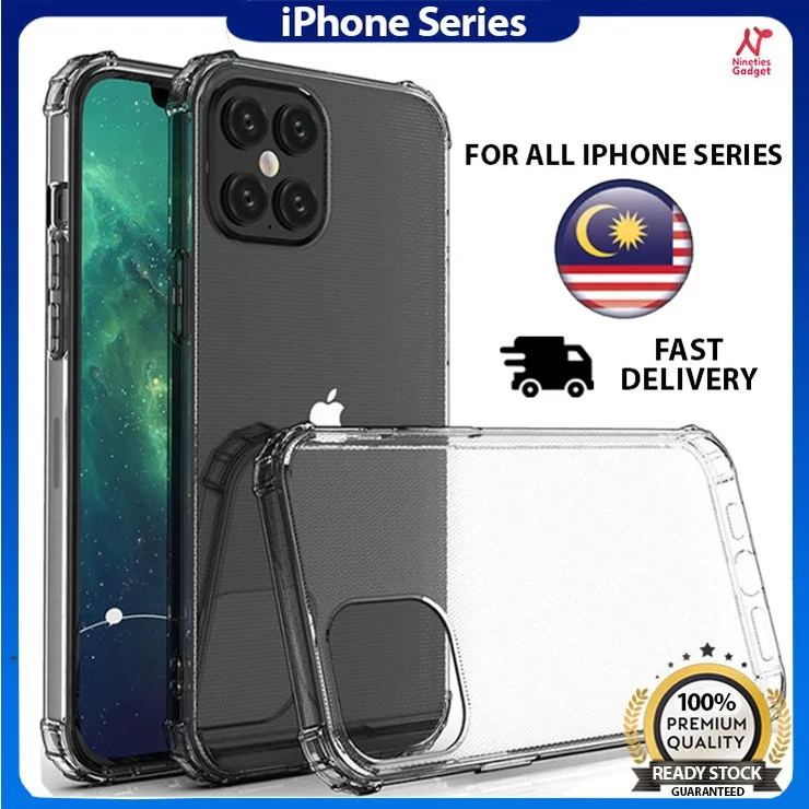 

iPhone 13 Pro Max/ 13 Pro/13 Mini 12 11 Pro Max/XS Max XR XS X 8P 7P Clear Transparent Soft Hard Phone Case Casing Cover