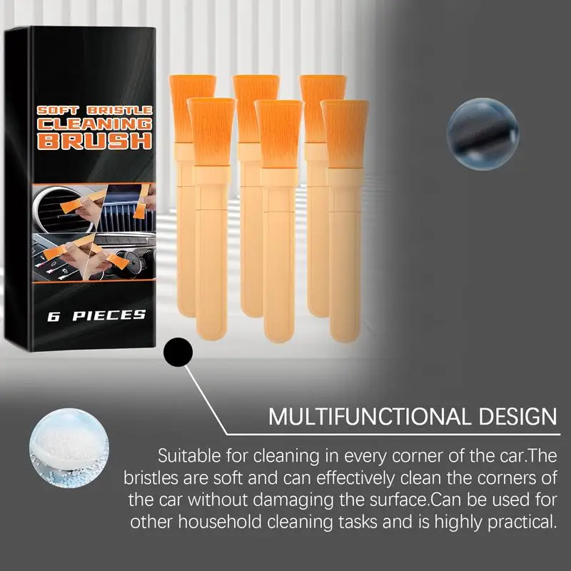 Щетка для детализации салона щетка пыли автомобиля 6X мягкая щетина инструменты