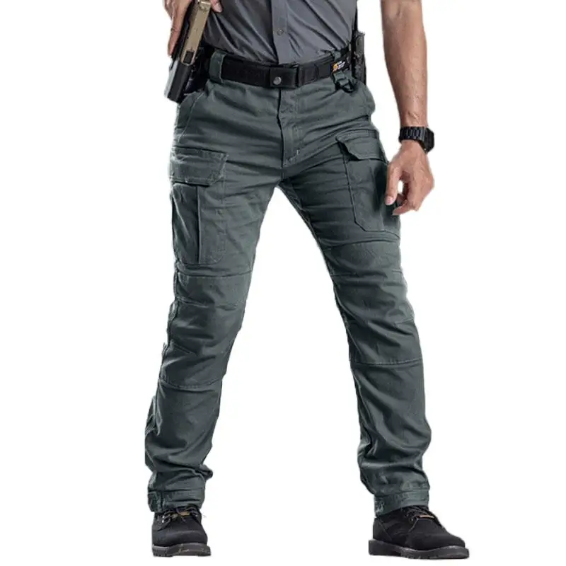 

Men's casual elastic tactical pants Multi pocket cargo pants Men's combat active military jogging pants