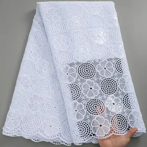 2022 Новая африканская кружевная ткань высокого качества нигерийская французская кружевная ткань с камнями для свадебного платья 2929A