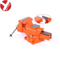 heavy duty free rotate bench vise with anvil block