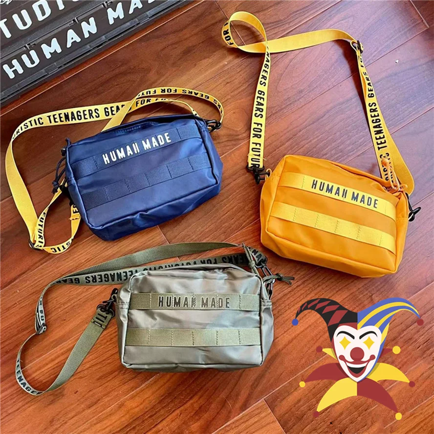 

Nylon HUMAN MADE Sport Backpacks Men Women Webbing Logo HUMAN MADE Bag Outdoor Military Bag
