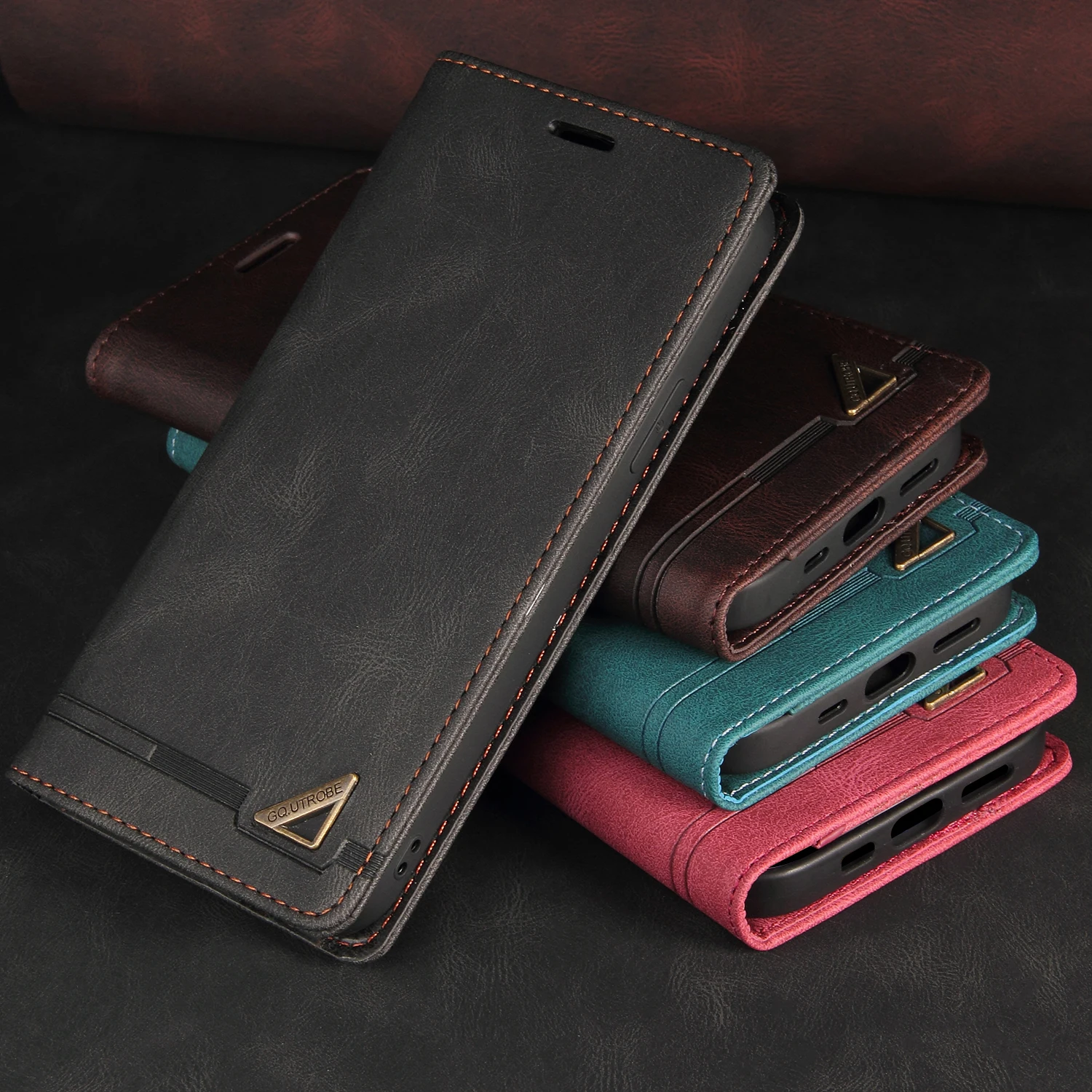anti theft luxury leather wallet case for huawei p40p30p20 pro lite e y5p y6p y7p p smart z 2019 2020 2021 phone cover case free global shipping