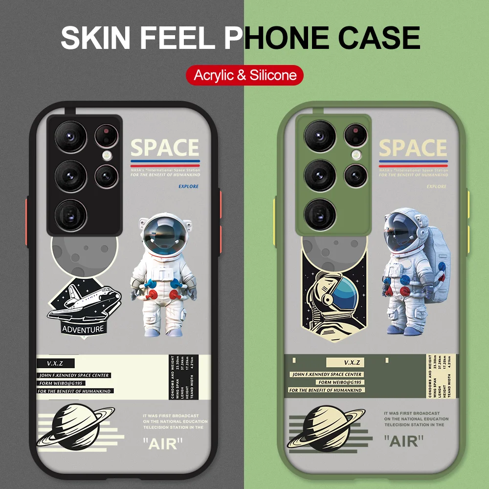 

For Samsung Galaxy S22 S21 Ultra S21 S20 FE S10 S9 S8 Plus S10E Astronaut Panited Case For Samsung Galaxy Note 20 Ultra 10 Plus