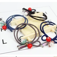 5 pieces of hand made rubber band girl hair accessories simple temperament female bracelet random color