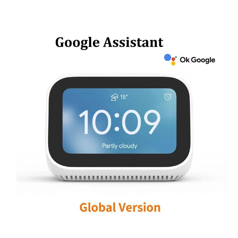 

Global Version Smart Clock AI Touch Screen Display Speaker Bluetooth 5.0 Alarm Clock WiFi Connection Ok Google Control