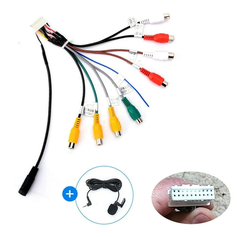 

Aux-in Adapter RCA Cable Pure Copper Replacement Stereo Radio With MIC
