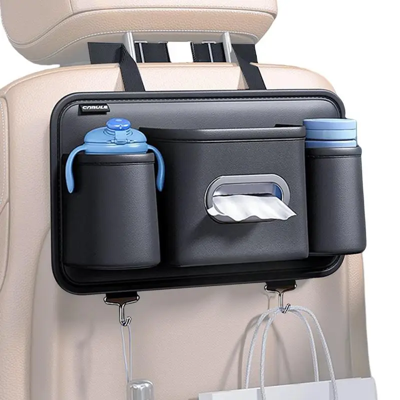 

Car Backseat Storage Organizer Multiple Pocket PU Leather Capacity Hanging Bag Stowing Tidying Automobile Interior Accessories