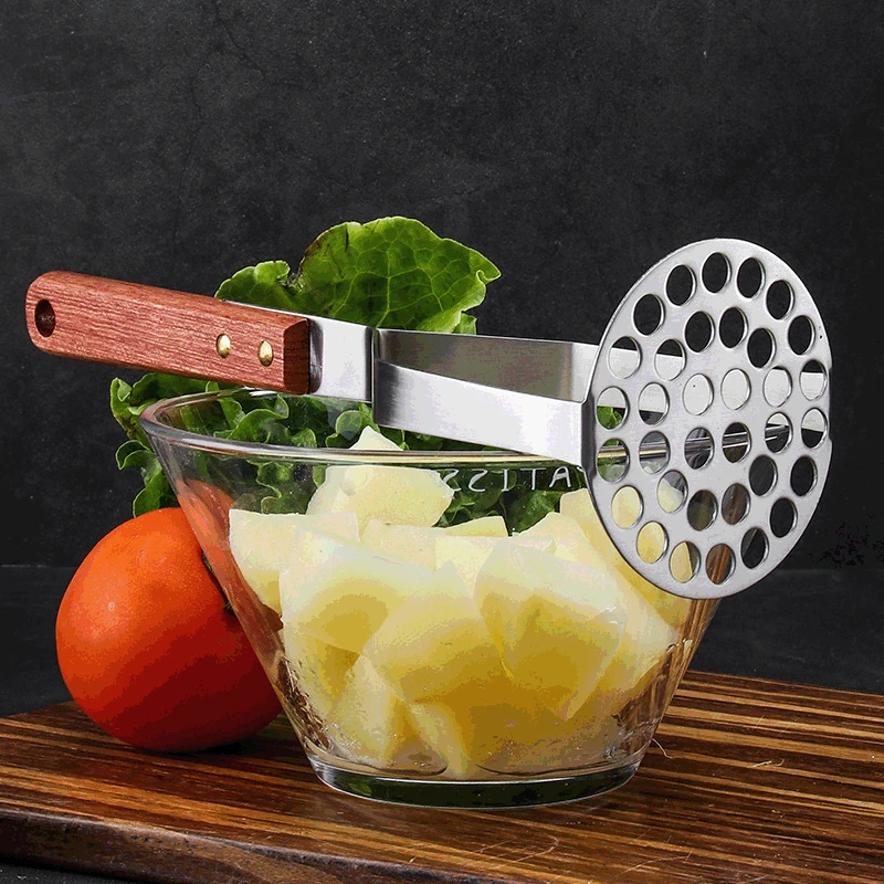 304 stainless steel potato masher manual masher garlic melon and potato masher kitchen gadget free global shipping