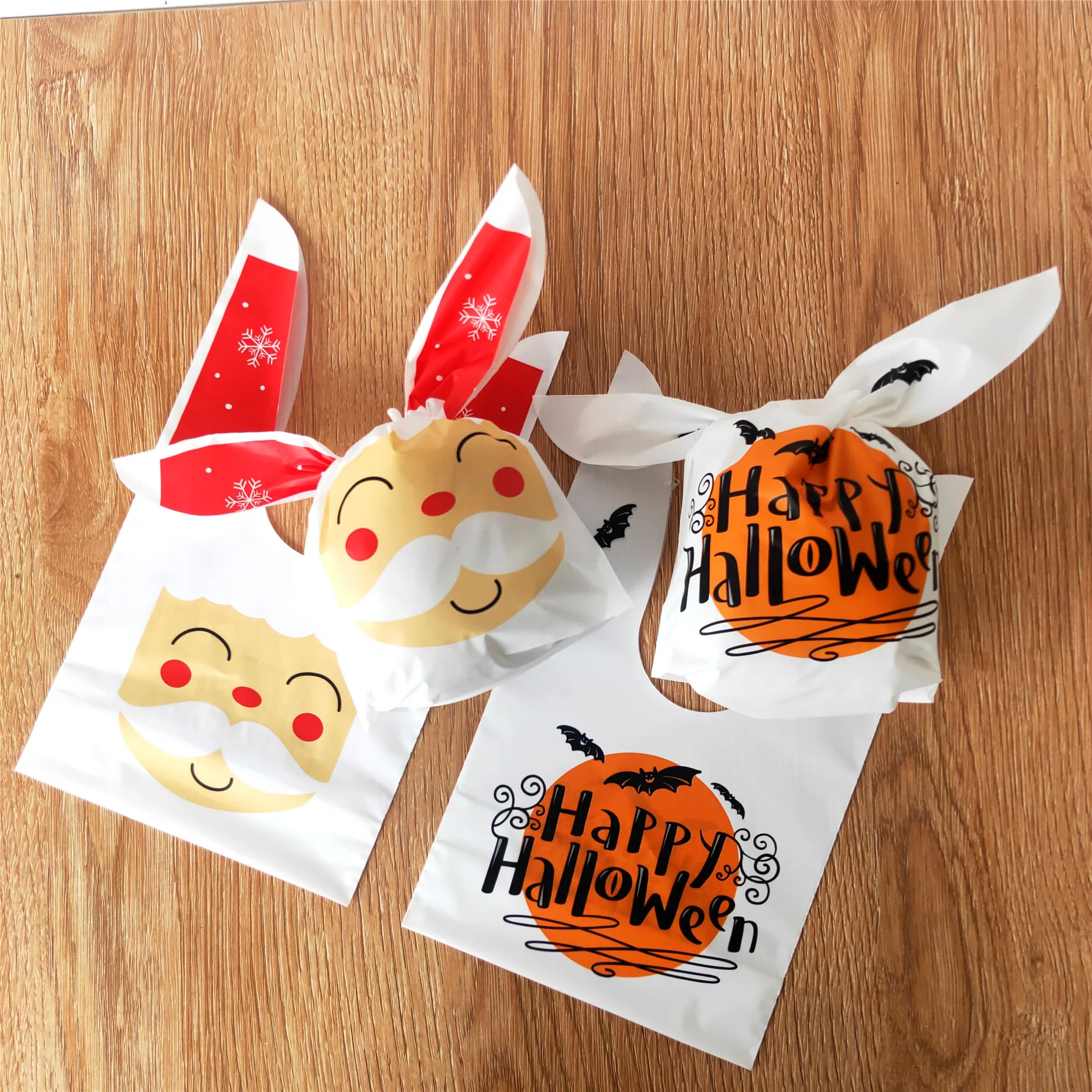 

50 шт., пластиковые подарочные пакеты в виде тыквы