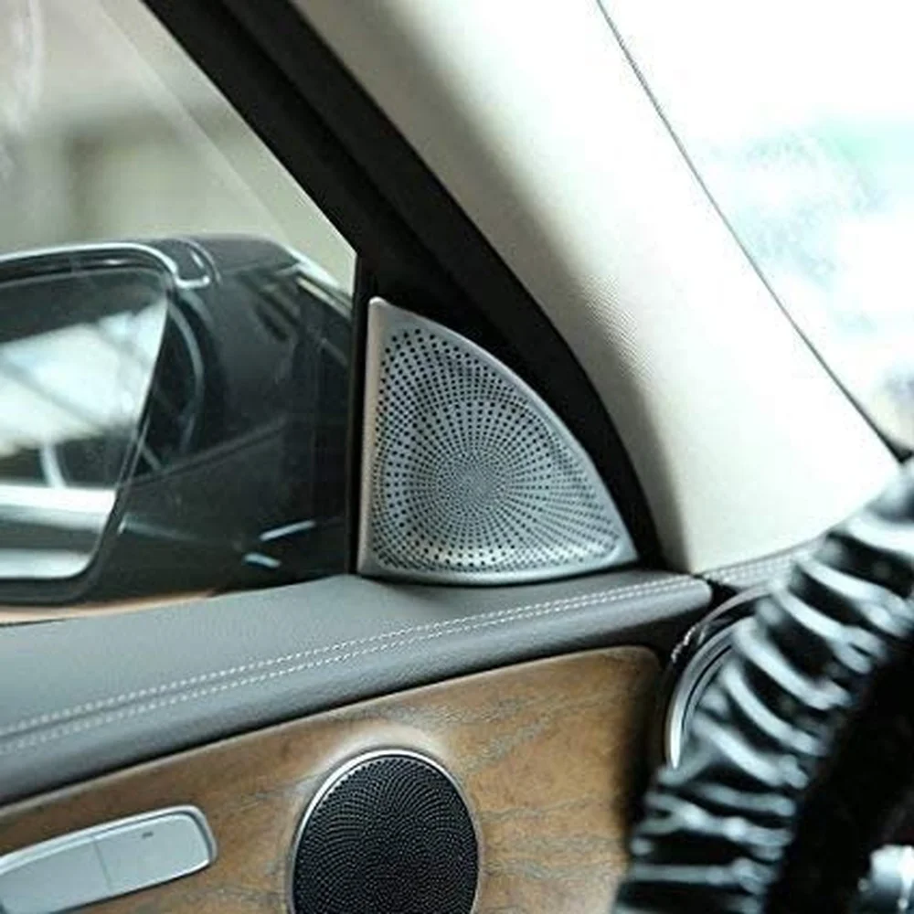 

Aluminum Alloy Car Tweeters Speaker Cover Trim For Mercedes Benz E Class W213 E200l E300l 2016-2018