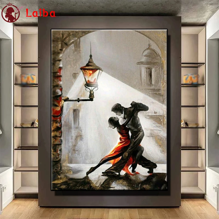 

Алмазная живопись, романтическая парная картина под уличной лампой, 5d Вышивка крестиком, алмазная вышивка, мозаика, подарок, картина для домашнего декора