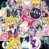 103050100pcs anime sailor moon stickers kawaii girls diy scrapbooking phone luggage waterproof cartoon sticker for kids toy