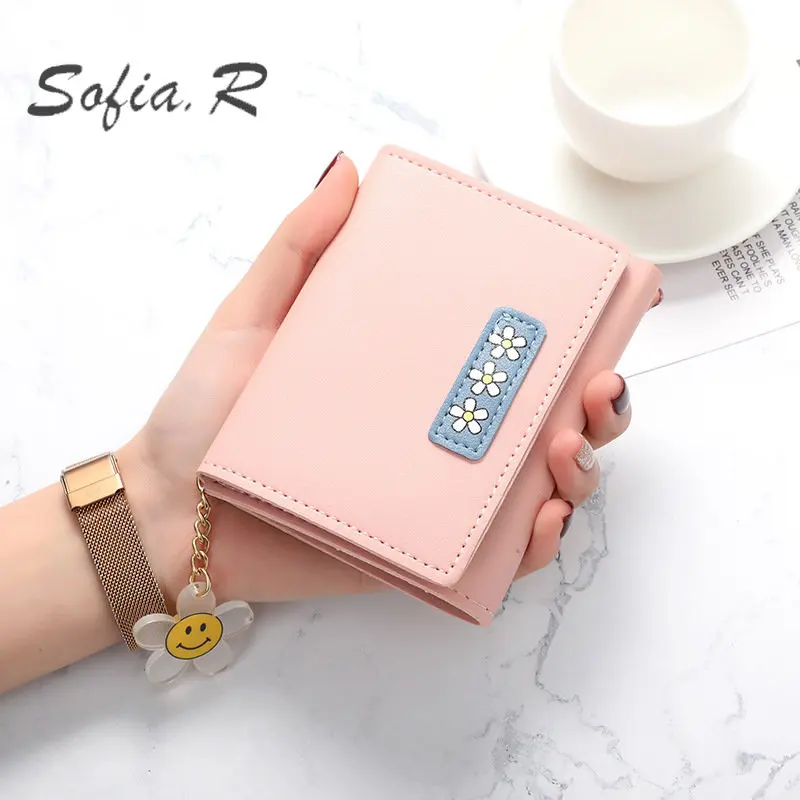 

Ladies Wallet Cute Small Coin Purse Soft Leather Card Holder for Women Female Zipper Money Bags Card Wallet
