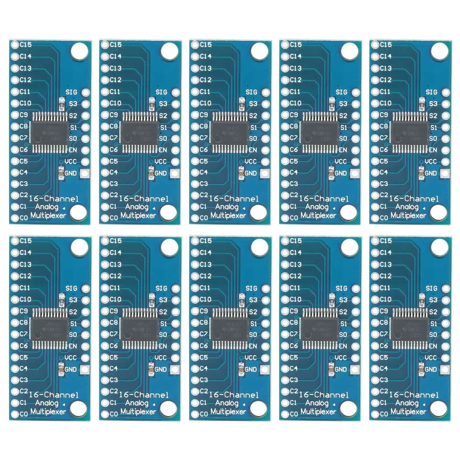 

10Pcs 16CH Analogue Multiplexer Module 74HC4067 CD74HC4067 Precise Module Digital Multiplexer MUX Breakout Board