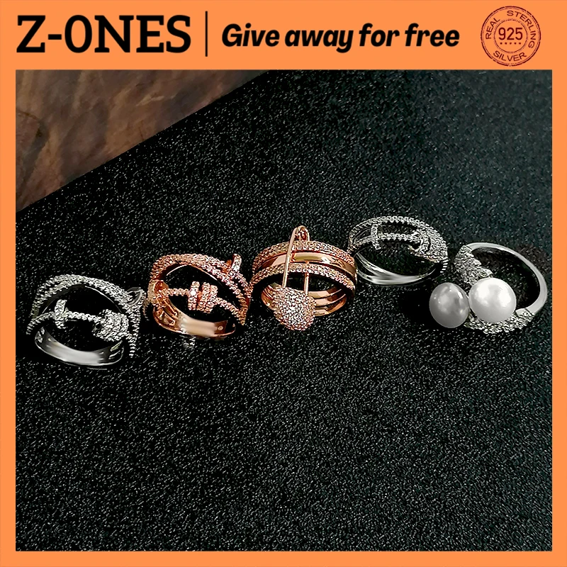 

Fashion women s925 sterling silver rose gold brooch ring silver transit ring luxury brand monaco jewelry birthday gift
