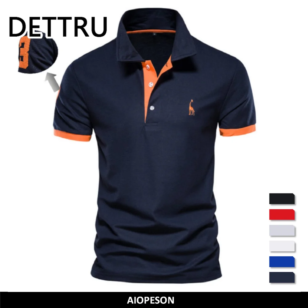 

Embroidery 35% Cotton Polo Shirts for Men Casual Solid Color Slim Fit Mens Polos New Summer Fashion Brand Men Clothing