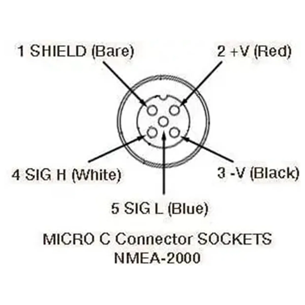 Коннектор NMEA 2000 T 4 порта 5Pin резьба M12 IP67 (N2k) (Tee) T-коннектор для Garmin Lowrance