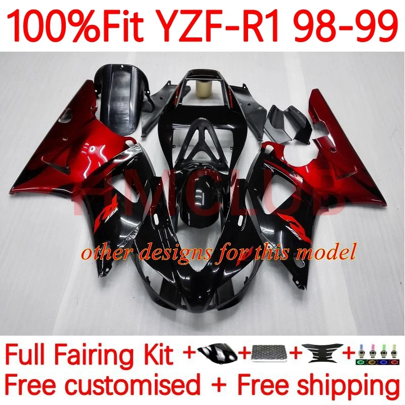OEM Корпус для YAMAHA YZF1000 YZF R1 R 1 1000 YZF-R1 верблюжий красный YZFR1 1998 1999 1000CC 98 99 Инжекционный