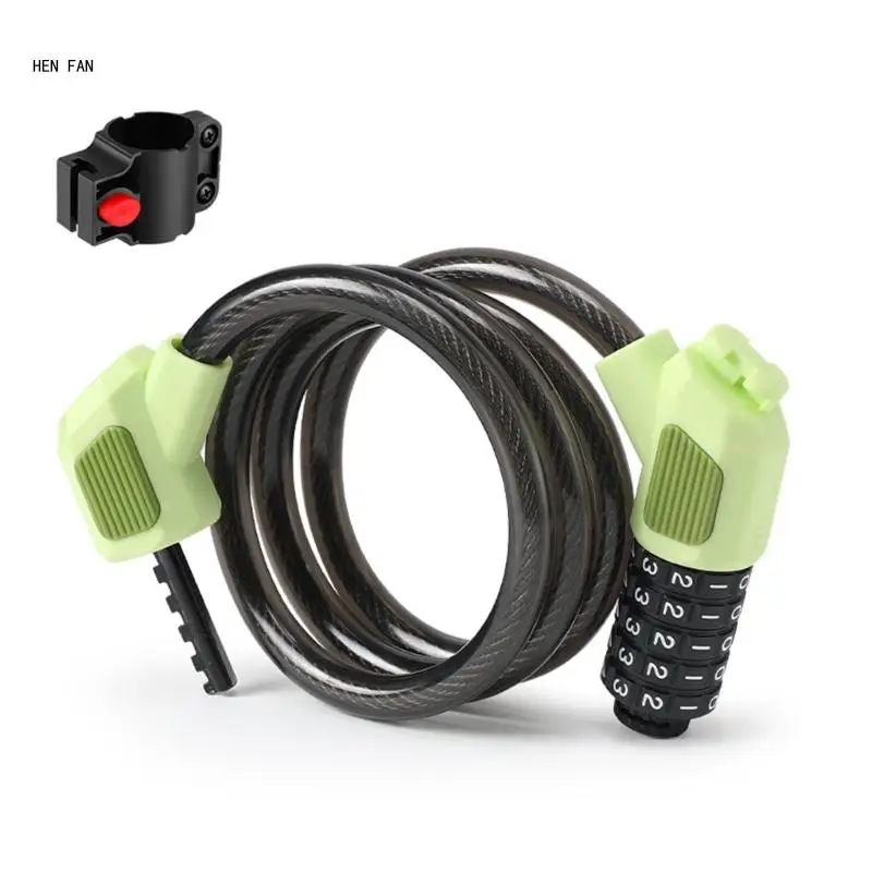 Сверхмощный противоугонный 5-значный сбрасываемый кодовый замок для велосипеда