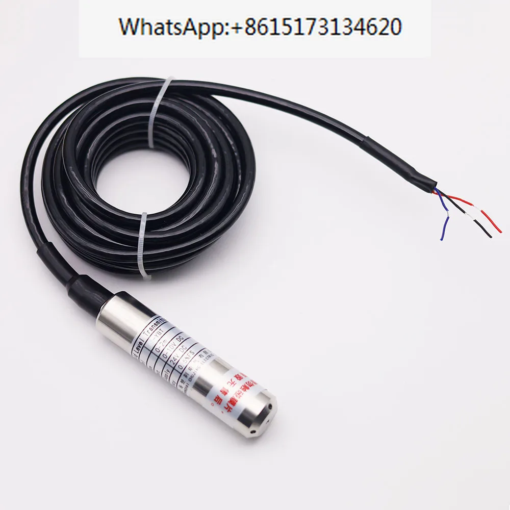 

1m 2m 3m 4m 5m liquid level sensor water depth transmitter 0-10V output 24VDC power supply