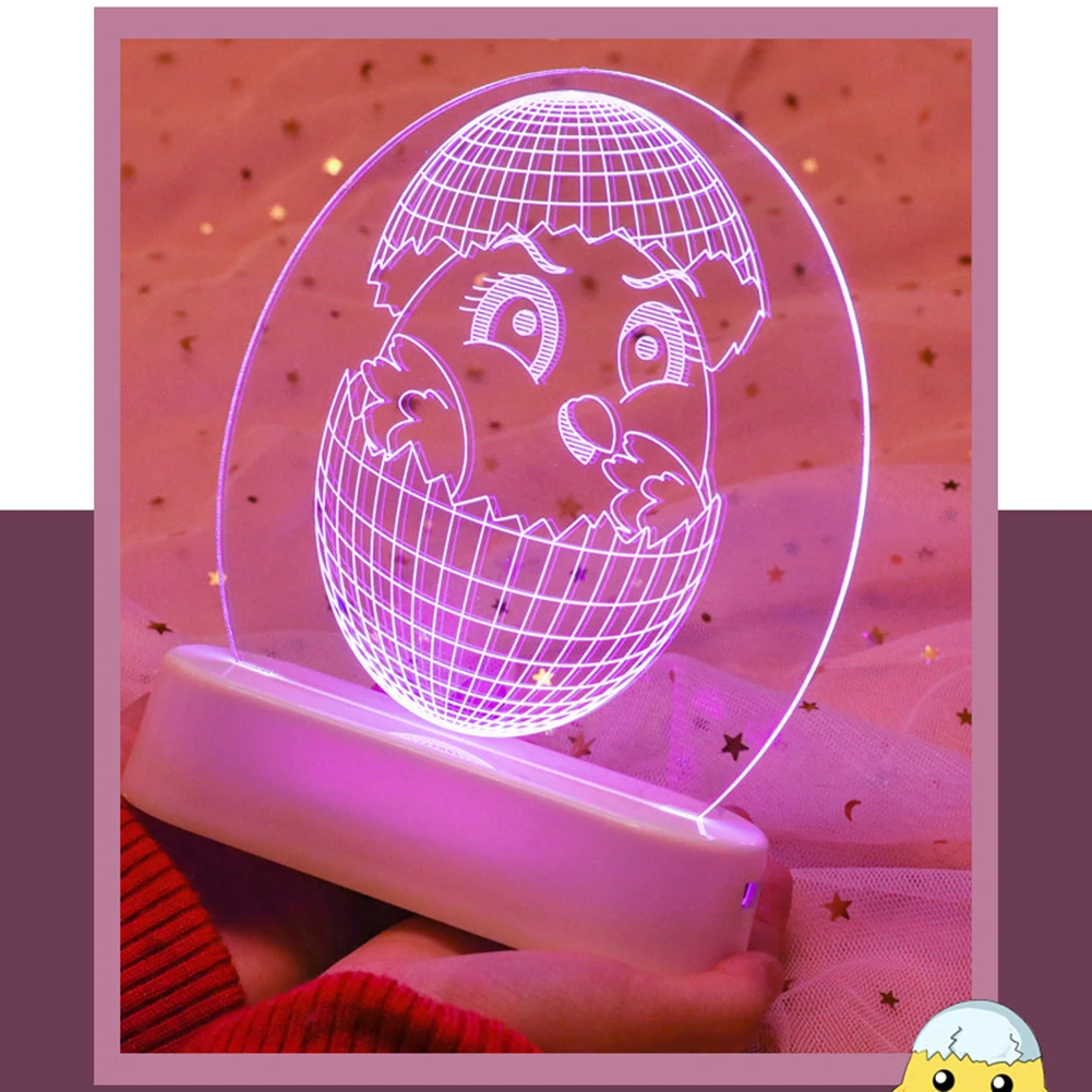 

3D LED Atmosphere Night Light Battery Powered Baby Sleeping Light Multipurpose Desktop Decor Light Holiday Gifts for Living Room