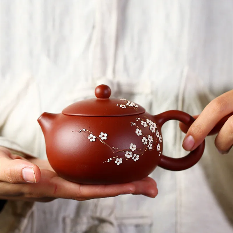 

Authentic Yixing Purple Clay Teapots Famous Handmade Xishi Tea Pot Infuser Beauty Kettle Zisha Tea Set Gifts 240ml Puer Teapot