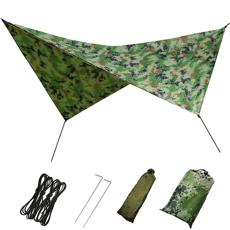 

Waterproof Hammock Rain Fly Tent Tarp Footprint Camping Shelter Ground Cloth Sunshade Mat for Outdoor Hiking Beach Picnic