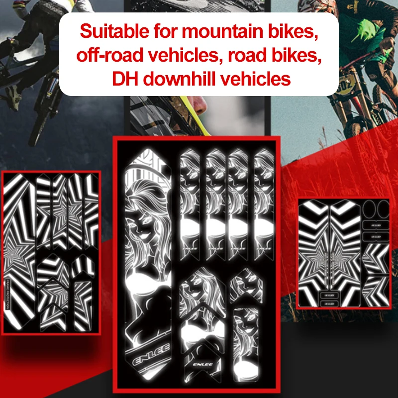 

Bicycle Stickers Diy Graffiti Reflective Stickers High Quality Waterproof Anti-scratch Cycling Decoration Sticker Accessories